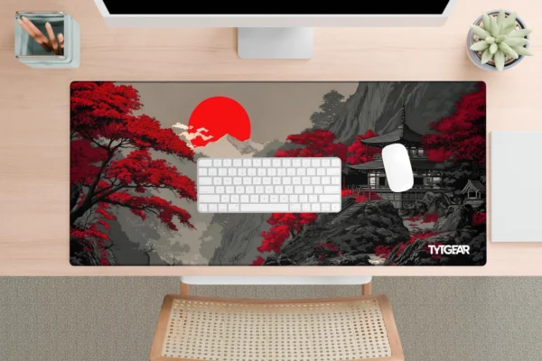 Red Sun Pagoda Mousepad